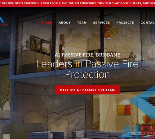 A1 Passive Fire SquareSpace website design