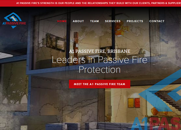 A1 Passive Fire SquareSpace website design